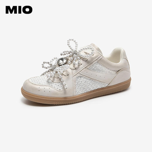 MIO米奥芭蕾女鞋串珠蝴蝶结网面德训鞋运动单鞋板鞋M254544609 商品图0