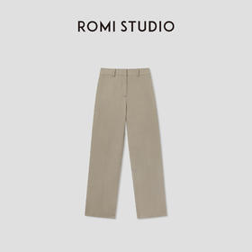 ROMI STUDIO极简夏季新款全棉直筒立体挺括修身长裤 RW25SXT0092【发货时效25天】