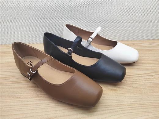 豪行时尚休闲真皮浅口平底女单鞋23370112 商品图1