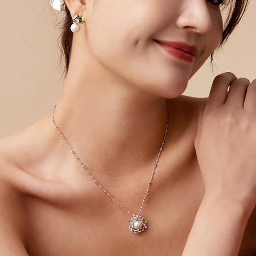 Manreya玛芮雅“森遇极光”珍珠项链耳饰套装母亲节礼物新款送礼 商品图4