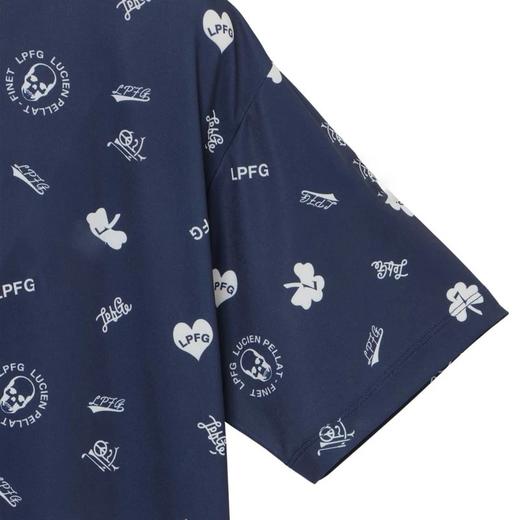 日单 高尔夫男士 印花立领宽松短袖T恤 吸水速干 爱心三叶草图案 商品图2