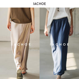 棉仓3631517005-IACHOE缎面丝滑半身裙