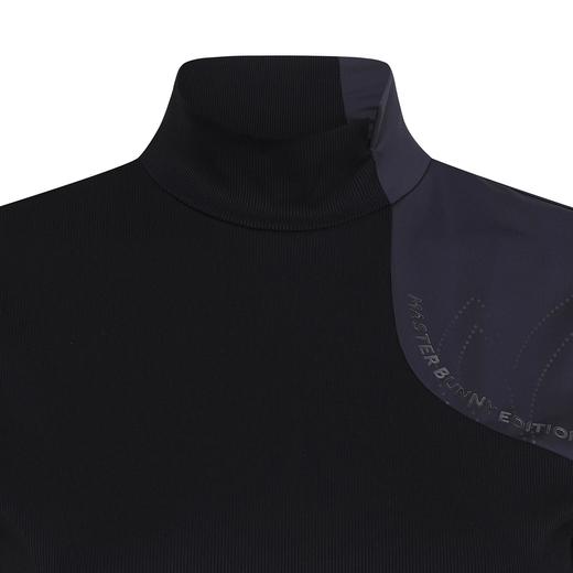 Master bunny 高尔夫女士 开叉领口 拼接竖条纹针织短袖T恤 舒适透气 商品图9