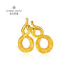【 巳来运转系列 】钻石世家 足金钻石耳饰  象征财运富贵长寿的灵蛇纹融入吉祥元素，黄金与闪耀钻石的时尚设计蕴藏金蛇庇护，蛇来运转的巧思【黄金产品不支持无理由退换货】预计3-5天发货 商品缩略图1