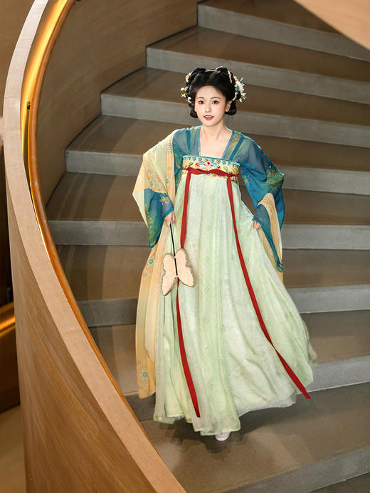 【重回汉唐春辰锦】正品原创唐制复原齐胸衫裙襦裙披帛汉服女装 商品图2