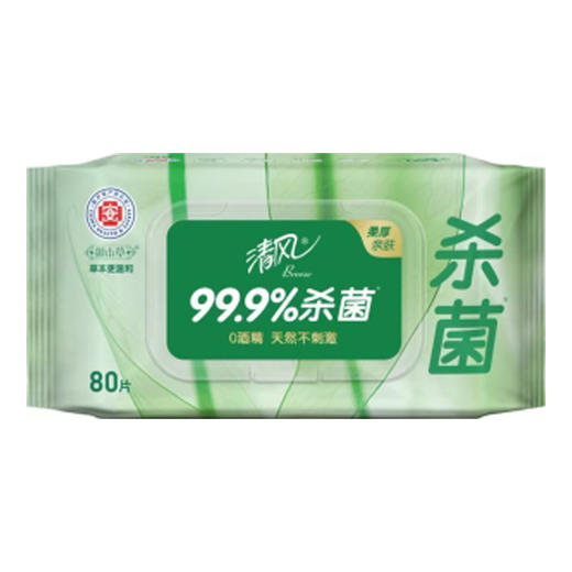 BWB80YZ 清风御本草草本去菌湿巾80片（家庭装） 商品图0
