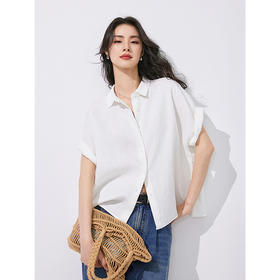 353604010-初棉翻领重磅亚麻衬衫