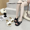 经典鲨2025夏季新款减龄甜美蝴蝶结百搭一脚蹬舒适凉拖鞋女KW315-529011 商品缩略图0