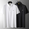 【冰丝】【DG】大依优型大码休闲纯色Polo衫冰丝凉感翻领百搭半袖体恤夏季胖子上衣 商品缩略图1