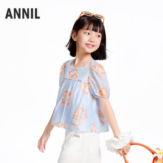 【实体店同款】女童短袖上衣夏季新款安奈儿童装AG521676 商品图2