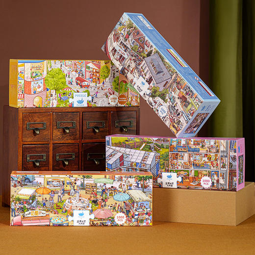 猫的天空之城 全景视觉大发现拼图-好忙好忙小镇无字书 商品图7