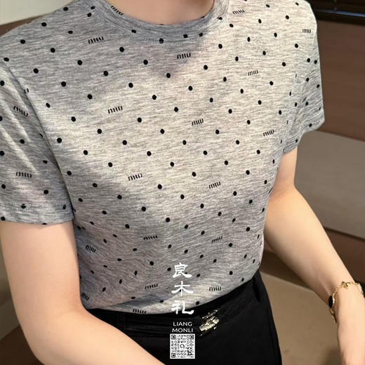 【部分现货】良木礼天丝波点短袖（25064） 商品图0