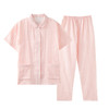 【双层纱家居服】水洗全棉双层纱睡衣女纯棉短袖长裤棉夏季情侣家居服 商品缩略图1