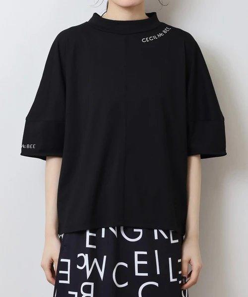 CECIL McBEE green 高尔夫女士 宽松落肩字母半袖T恤 简约舒适 商品图9