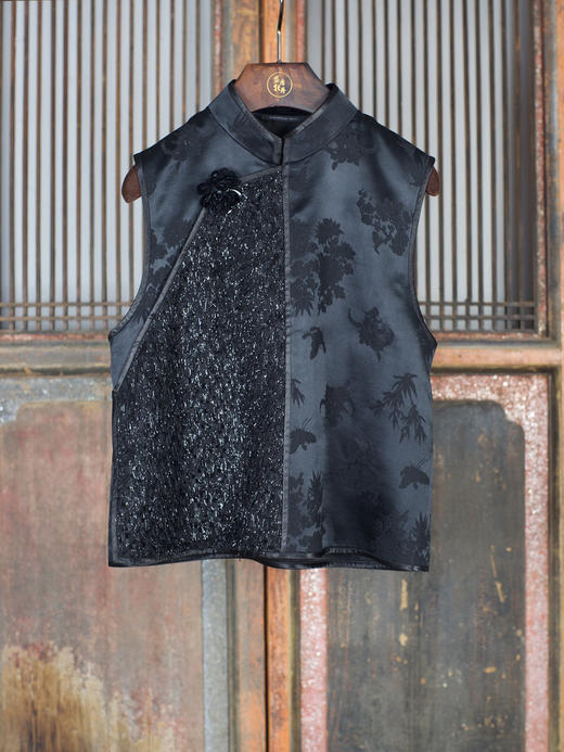 盛唐牡丹| 意大利进口流苏配冠乐绉马甲 商品图0