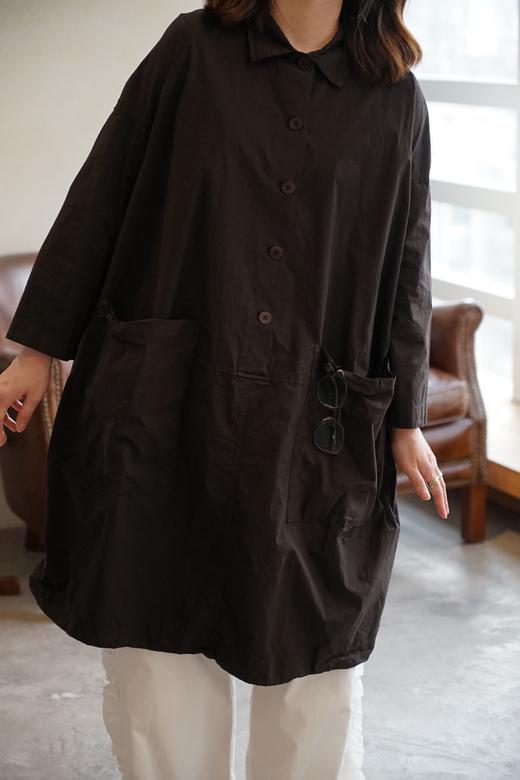 ALBUM DI FAMIGLIA 高翻领显瘦大口袋连衣裙 商品图8