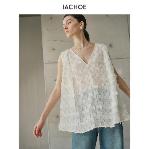 棉仓3621503004-IACHOE小方格背心 商品图0