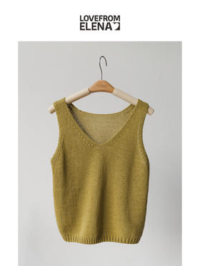 ​“酵素棉云感“精密肌理镂空修身V领背心