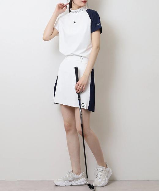 CECIL MCBEE 高尔夫 女士 星星双色拼接拉格兰短袖高领T恤 商品图2