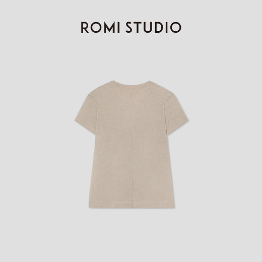 ROMI STUDIO进口亚麻棉混纺环保原色花纱圆领短袖T恤 RWCSSD2024【发货时效25天】 商品图1