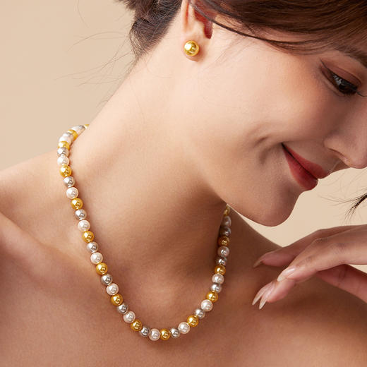 Manreya玛芮雅“摩俪焦点”珍珠项链耳饰套装母亲节礼物新款送礼 商品图1