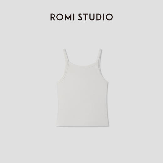 ROMI STUDIO“Clean fit”轻柔肤感纯棉针织吊带背心 RW25SS40105 商品图1
