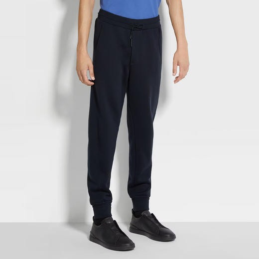 【二】ZEGNA 杰尼亚 男士 High Performance™ 羊毛混纺运动裤 深蓝色 E8564 ACTTR1 B09 商品图1