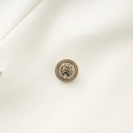 【高货wl】全新升级【铂金会员330/天猫449/差价119】(00555)洛诗琳高级感气质通勤翻领双排扣西装裙职业收腰显瘦裙子女 商品图3