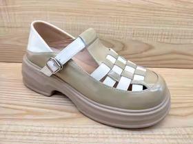 豪行2023夏季罗马凉鞋女时装百搭厚底松糕鞋23201176