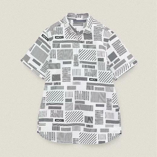 CALLAWAY GOLF 高尔夫 男士 几何印刷C/G JACQUARD短袖衬衫 商品图4