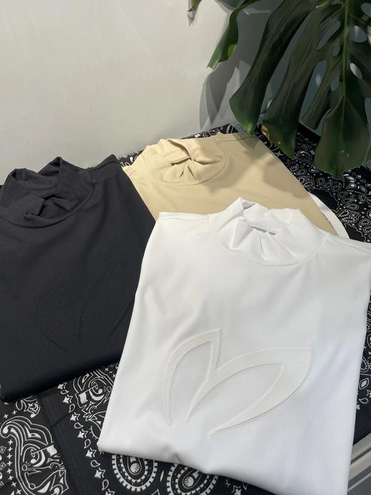 Master Bunny 高尔夫 女士 刺绣logo拼色条纹针织短袖T恤 商品图8
