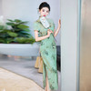 WX-ZS-2506春季新款真丝旗袍中式桑蚕丝连衣裙手工缝制送考宴席日常可穿 商品缩略图0