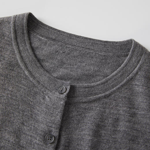 ROMI STUDIO“轻盈之感”100%美丽诺绵羊毛圆领针织开衫RW25SSM0153 商品图2