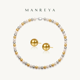 Manreya玛芮雅“摩俪焦点”珍珠项链耳饰套装母亲节礼物新款送礼