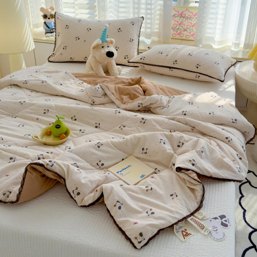 ✨超颜值舒适夏被【A类提花云感裸睡双层纱花边夏被】享受视觉的美感，A类母婴级，真的巨巨巨软糯🥰沉浸式入睡 商品图11