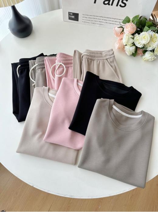 🌿【时尚潮流百搭空气层果冻套装】🍅让人眼前一亮的套装，本期Bl入的一款 ✅优质面料柔软舒适，🔻透气性好，同时不失挺阔感 ✅休闲宽松版型，显高显瘦，穿出大长腿 商品图4