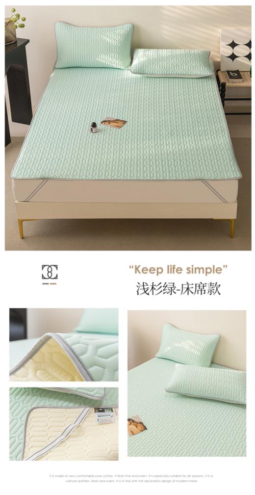 限时1折❗️罗莱旗下❗️【petit DINOSAUR凉感丝乳胶凉席三件套】💰原价899，开团低至109元！ ✅泰国进口乳胶填充！睡感满满 ✅三层透气！ 商品图5