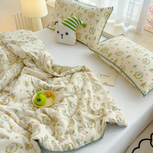 ✨超颜值舒适夏被【A类提花云感裸睡双层纱花边夏被】享受视觉的美感，A类母婴级，真的巨巨巨软糯🥰沉浸式入睡 商品图7