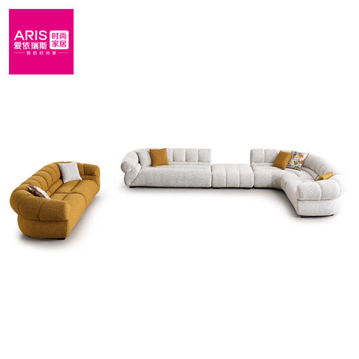 爱依瑞斯  米兰达系列  布艺沙发  羊角包 商品图0