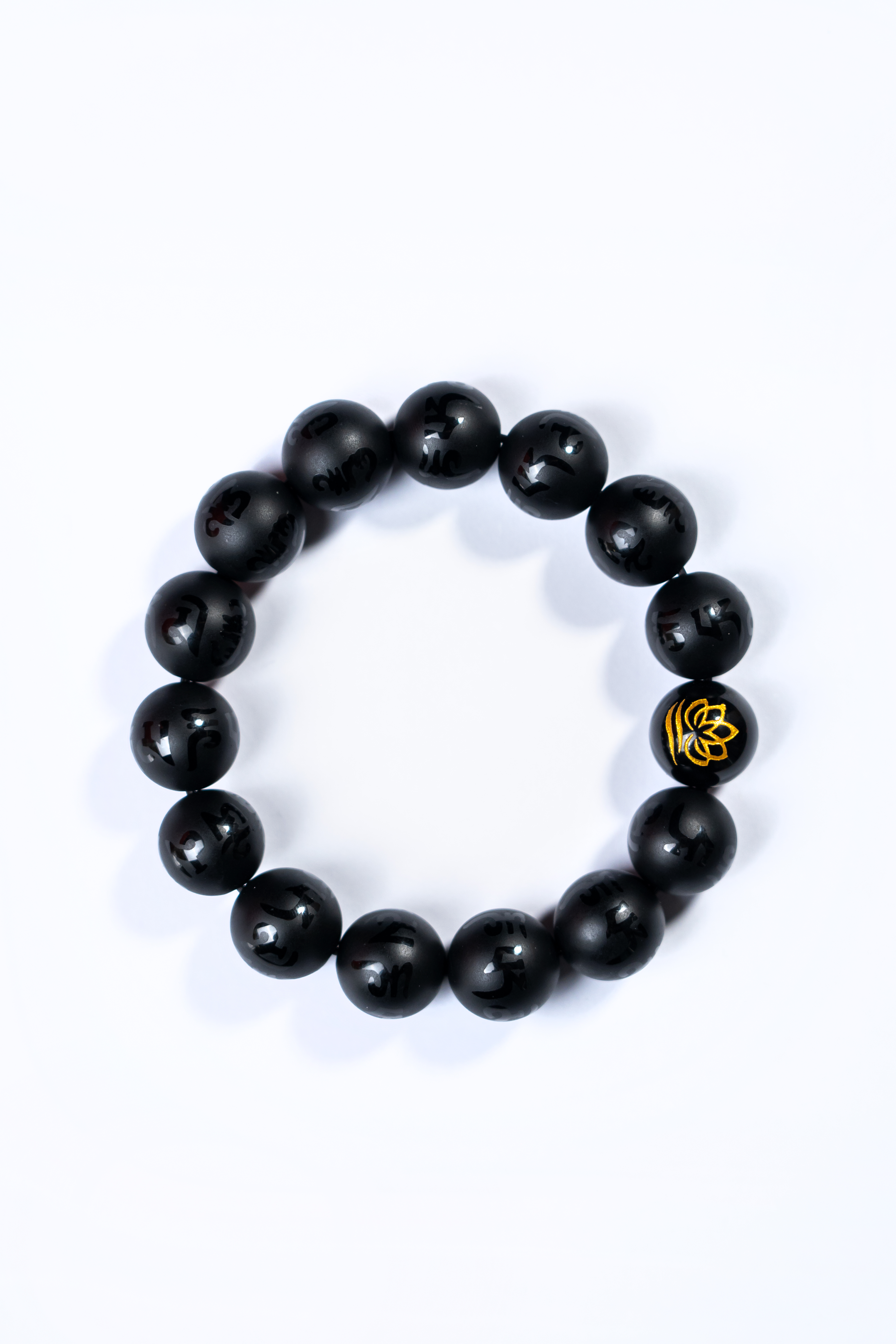 黑曜石真言手串