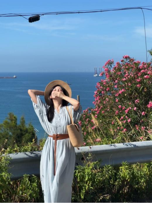 👛【度假风宽松气质连衣长裙三件套 】 🥳 通过腰带调节、内外叠穿，适配海滩、田园、都市等多场景，兼具松弛感与精致度，是🌞夏日度假与日常穿着的全能选择❗ 商品图7