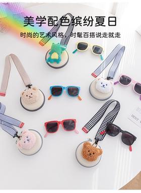 🌸防紫外线❗️儿童专属墨镜🔥【YiLuoShan儿童撞色折叠墨镜】👉撞色五色可选还送小动物🐒收纳盒❗️❗️户外活动护眼必备‼️ 小巧轻盈、可折叠！