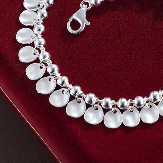 子佩集S925银【清波荡漾】手链【SL819】纯银磨砂圆片2504 商品图10