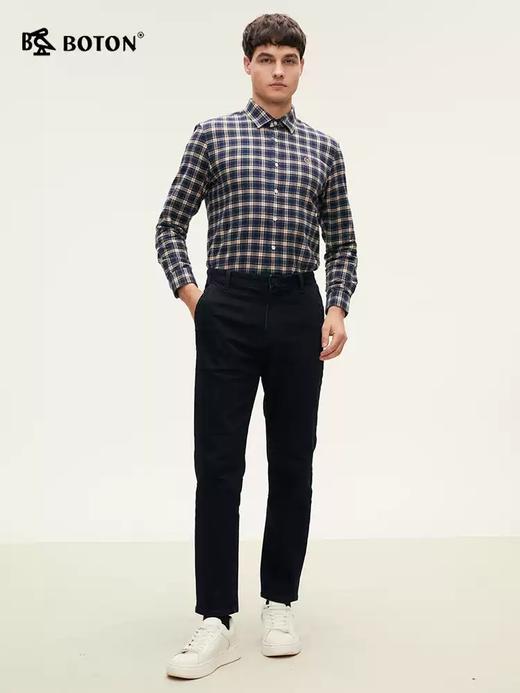 波顿男士秋冬季百搭直筒深蓝色加厚牛仔长裤ME827322 商品图4