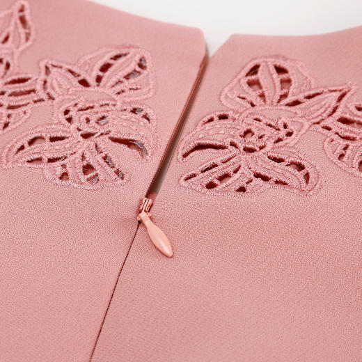 QF842斯尔丽25新款宴会小礼服镂空绣花工艺直身显瘦膝上裙型显高连衣裙 商品图8