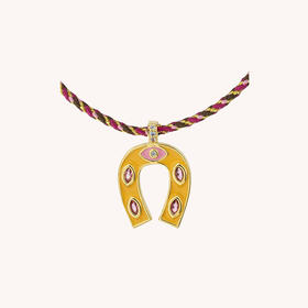 北京仓｜MYA-BAY-MINI HORSESHOE-橙色 珐琅 迷你 马蹄铁 项链［比利时设计师］