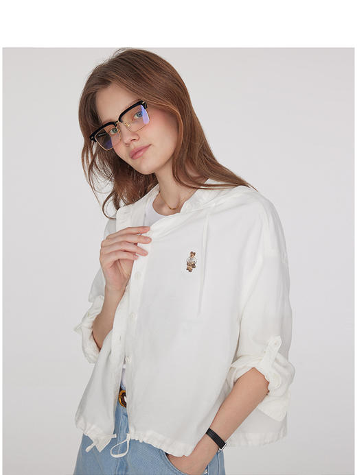 Teenie Weenie小熊卡通连帽外套女夏季女外套TTJE252504W 商品图3