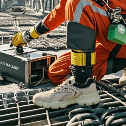 新品夏季透气防砸防刺轻便劳保鞋大网眼透气安全鞋防护鞋钢包头EVA 商品图13