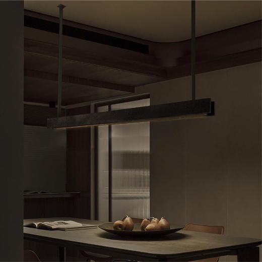 摩根喜马拉雅系列透光天然石材款聚光长桌吊灯 商品图7