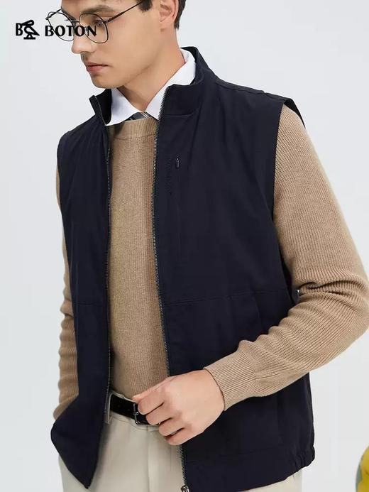 波顿男士春秋马甲｜深蓝色美式版型 叠穿点睛 率性常规款MJ006124 商品图6